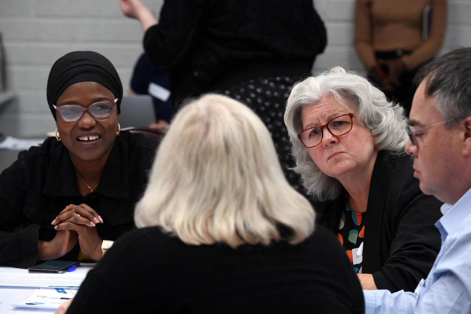 people engaged in discussion at a Citizens' Think-In